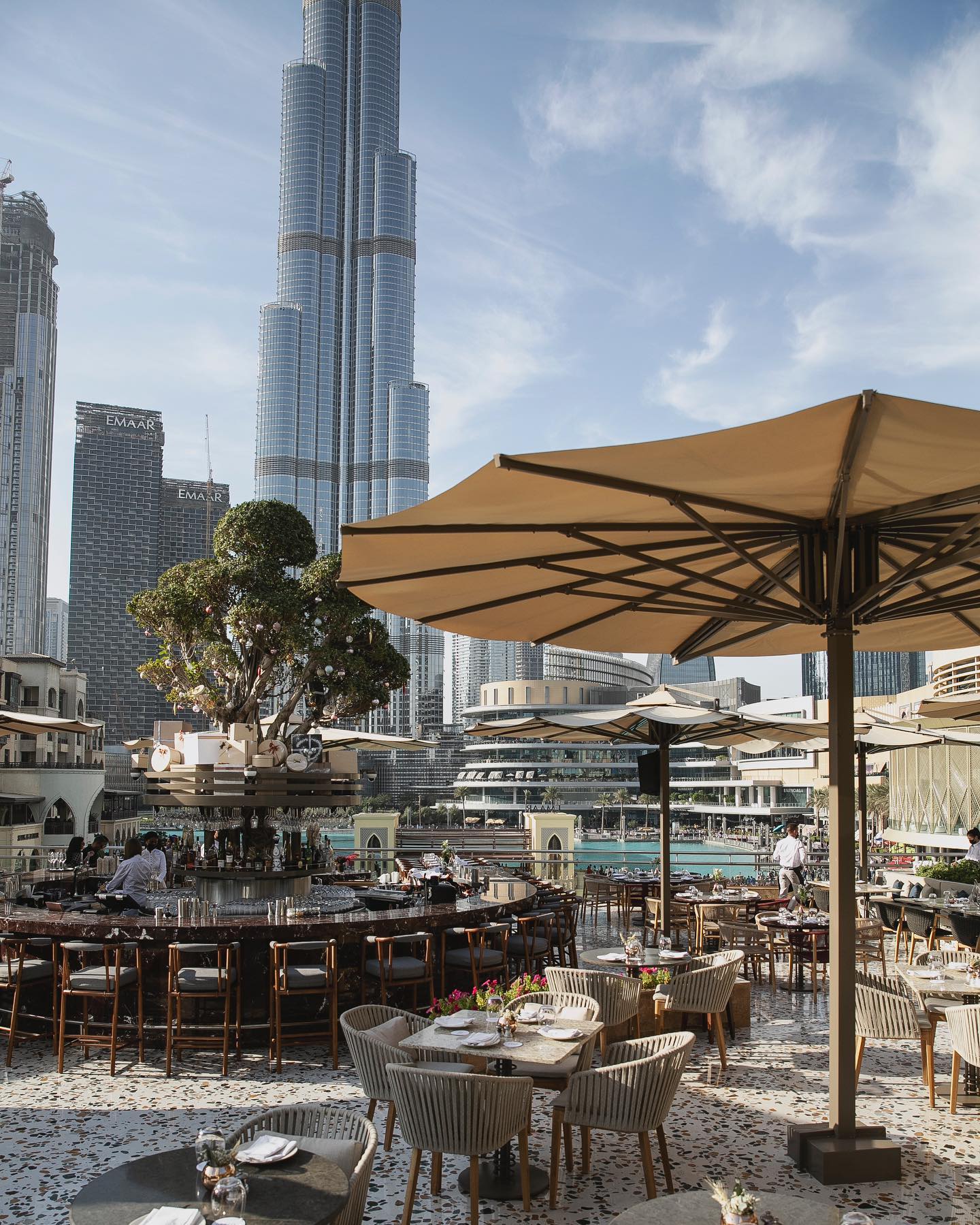restaurant with Burj Khalifa view