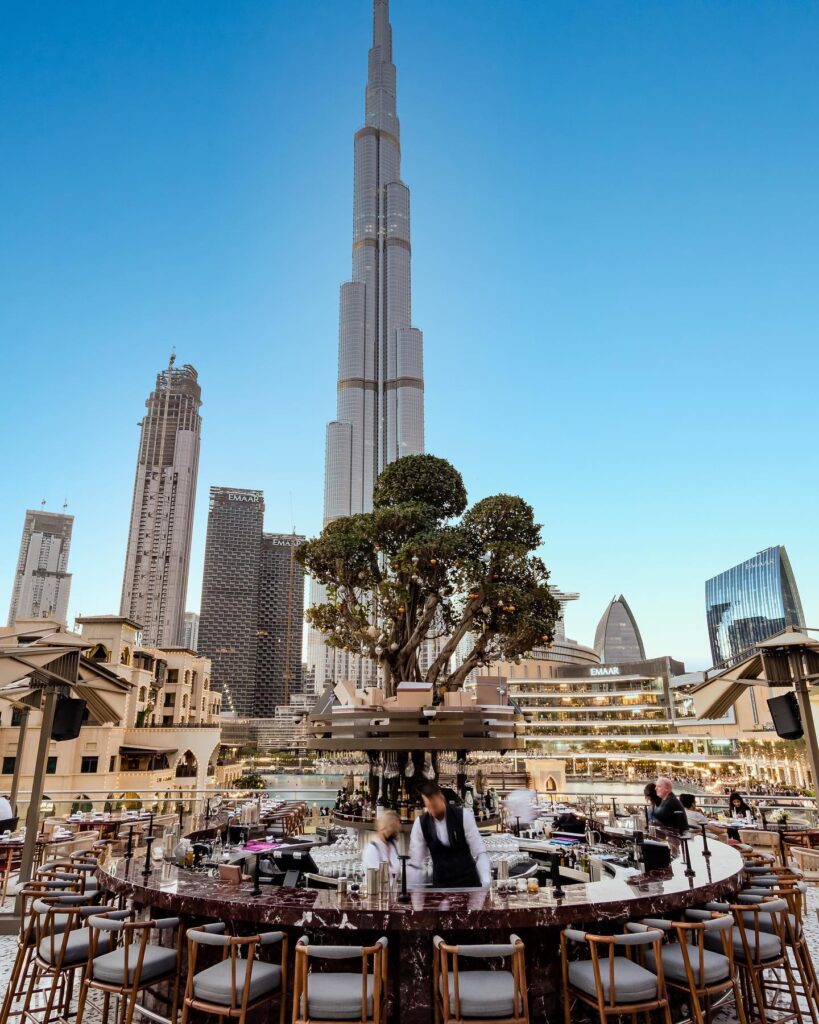 restaurant with Burj Khalifa view